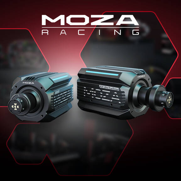 MOZA R21 R25 Ultra Hero image SimVerse True Torque wheelbase for professional sim racing