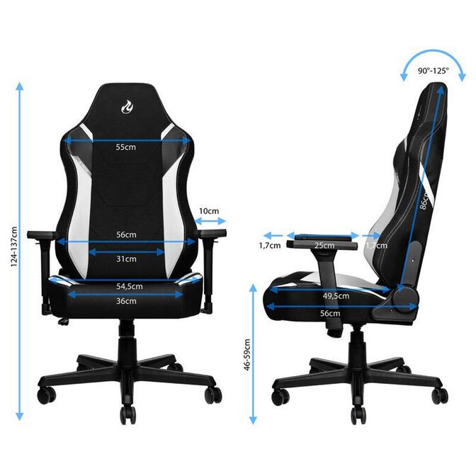 Nitro Concepts X1000 Gaming Chair Radiant White image number 7