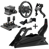 RES-TECH GT Cockpit SimRacing Rig MOZA Bundle Shiny Black