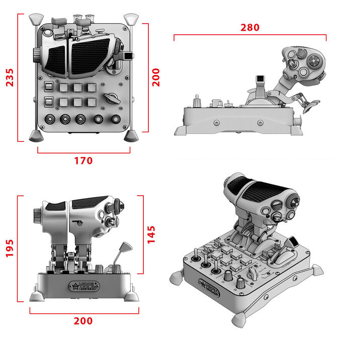 Virpil Controls MongoosT 50cm3 Throttle Lever image number 5