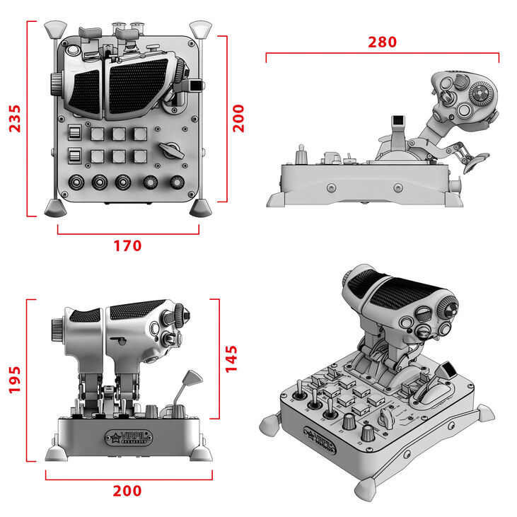 Virpil Controls MongoosT 50cm3 Throttle Lever image number 5