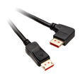 InLine 8K UHD 2 DisplayPort Cable Right Angled Black 2m image number null
