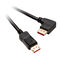 InLine 8K UHD 2 DisplayPort Cable Right Angled Black 2m