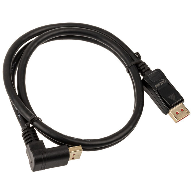InLine 8K UHD DisplayPort 2 Kabel gewinkelter Stecker 1m image number 1