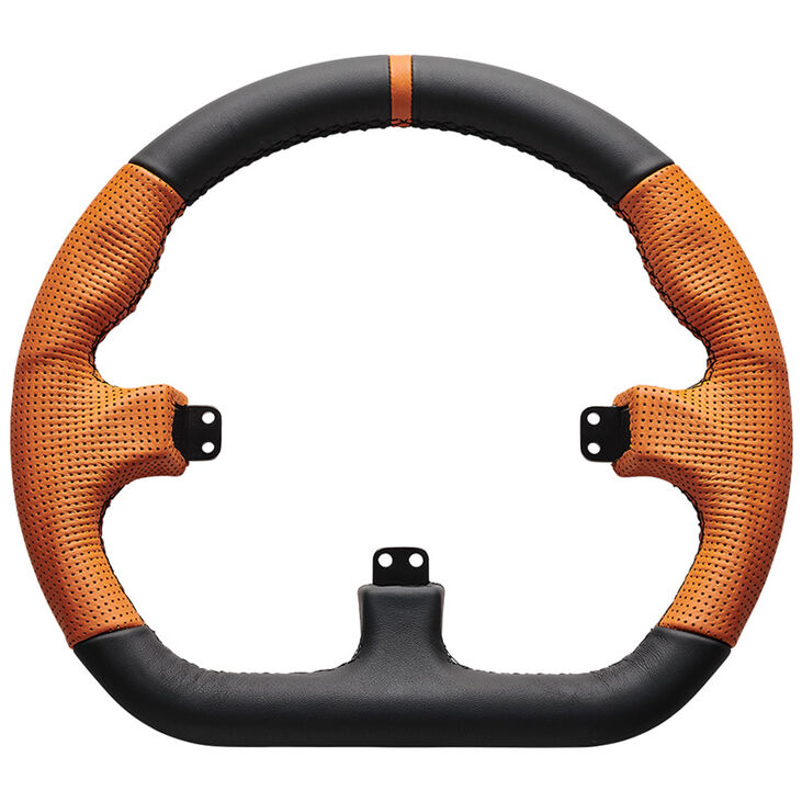 Asetek SimSports GT Rim – Geschlossenes D-Leder Orange image number 0