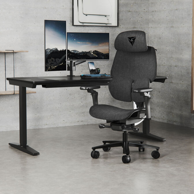 ThunderX3 Flex Pro Gaming Chair Ergonomic Fabric Grey image number 10