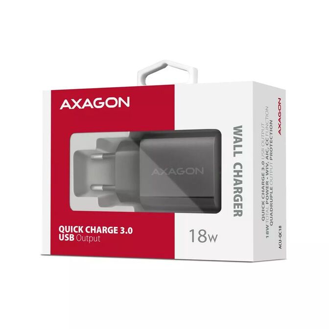 Axagon ACU-QC18 Ladeadapter 18W Schwarz image number 7