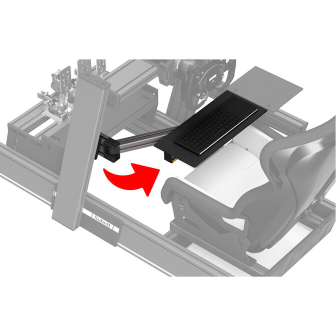 Sabelt Keyboard tray keyboard holder, adjustable - black image number 3
