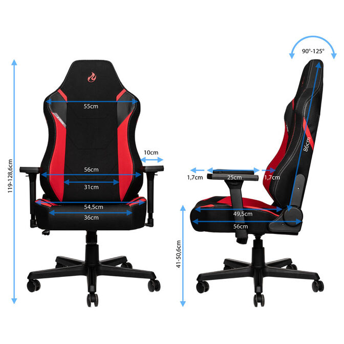 Nitro Concepts X1000 Gaming Chair Inferno Red image number 13