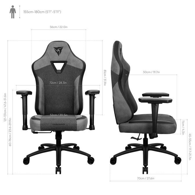 ThunderX3 Eaze/Loft Gaming Chair Schwarz image number 7