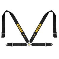 Sabelt Sim Seatbelts Kit, 4-point harness, with mounting kit, compatible with P, S, and X series &ndash; black