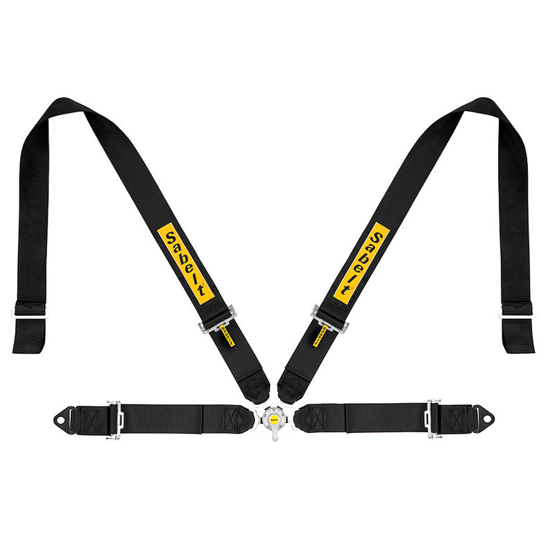 Sabelt Sim Seatbelts Kit, 4-Punkt-Gurt, mit Montage-Kit, kompatibel mit P-, S- und X-Serie - schwarz
