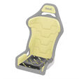 Sabelt Sim Foam Pro Kit Seat, seat cushion, shape-retaining, ergonomic, 40x50 cm - black image number null