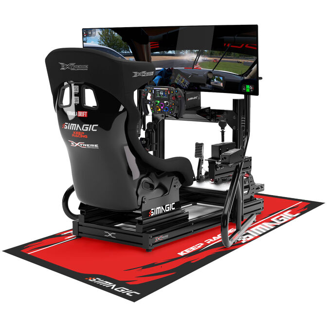 Simagic Teppich Schwarz-Rot &ndash; SimRacing Bodenmatte image number 1