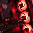 King Mod Systems Gaming-PC Mach 5 Rot, AMD Ryzen 5 7500X3D, RX 9070XT, without Windows image number null