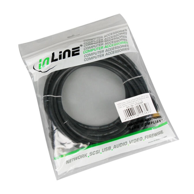 InLine HDMI Kabel High-Speed mit Ethernet 5m image number 2