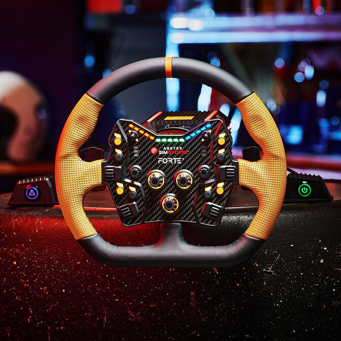 Asetek SimSports Forte GT Button Box Leder Orange image number 4