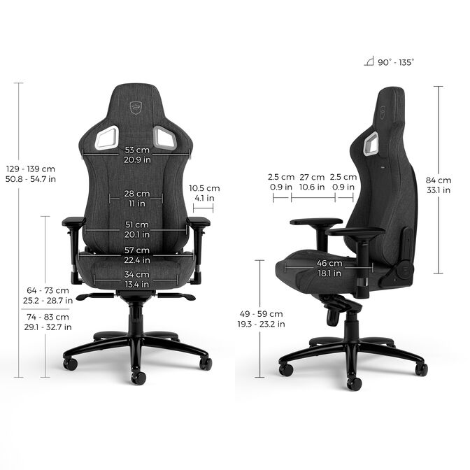 noblechairs EPIC TX Gaming Chair Anthrazit image number 5