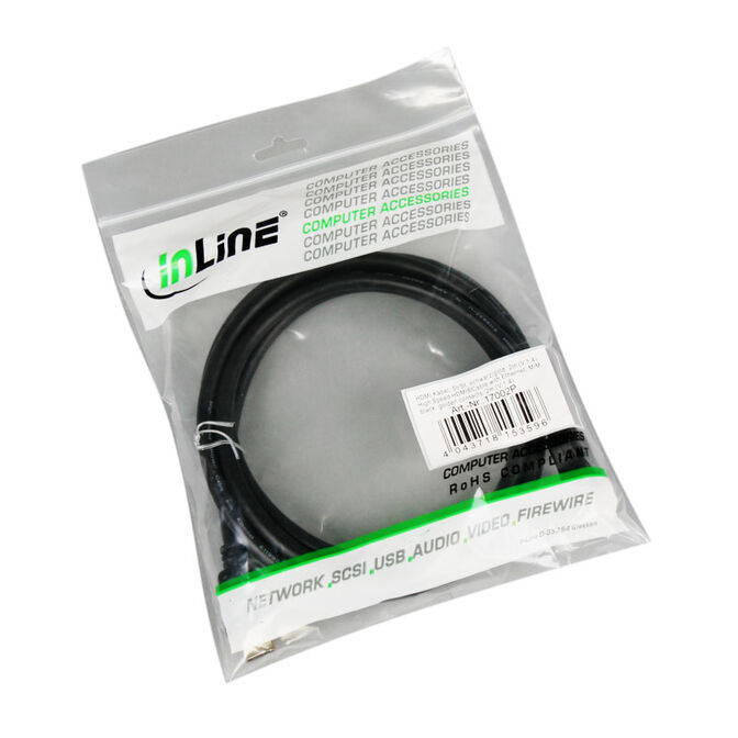 InLine HDMI-Kabel High-Speed 2m Schwarz image number 2