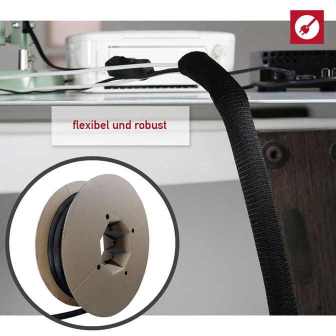 LABEL THE CABLE Pro Cable Sleeve Schwarz image number 3