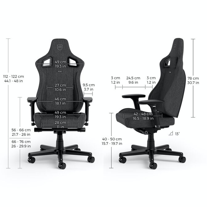 noblechairs EPIC Compact TX Gaming Chair Anthracite Carbon image number 5