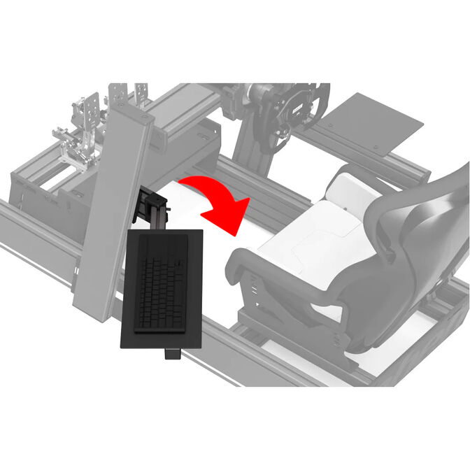 Sabelt Keyboard tray keyboard holder, adjustable - black image number 2
