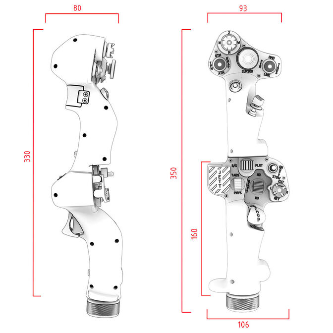 Virpil Controls Dual SF Collective Grip RGB Two-Handed Black image number 6