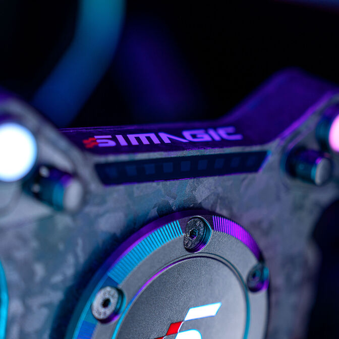 Simagic Neo X RGB Wheel Hub &ndash; Black Carbon Finish image number 9