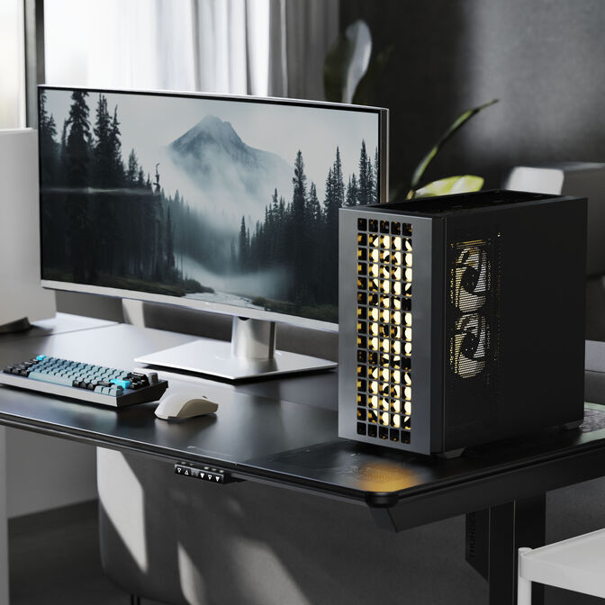 ThunderX3 LAB X Gaming Desk Height Adjustable Black image number 8