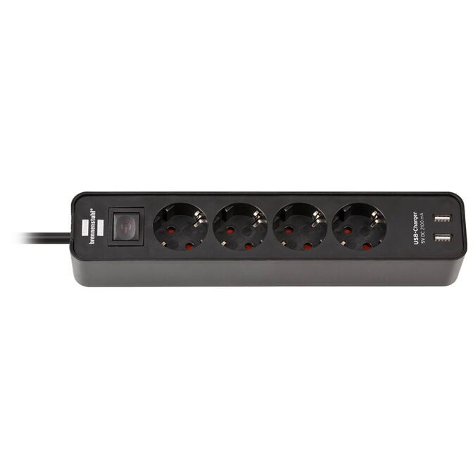 Brennenstuhl ecolor Steckdosenleiste 4-fach USB image number 0