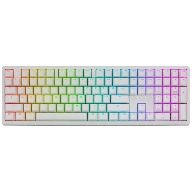 Ducky Zero Pure White Wireless Gaming Keyboard Cherry MX Red image number 1