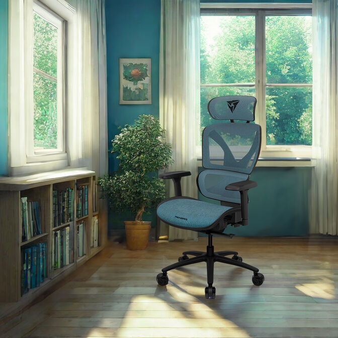 ThunderX3 XTC Ergonomischer B&uuml;rostuhl Schwarz/Blau image number 9