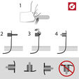 LABEL THE CABLE Wall Velcro Cable Holders 10-Piece Set Black image number null