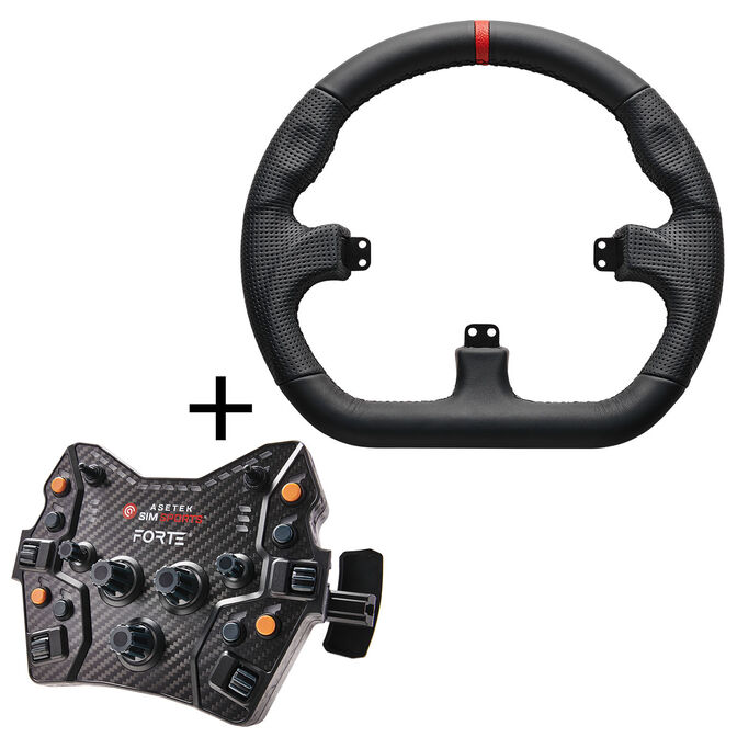 Asetek SimSports Forte GT Button Box Leder Schwarz image number 0