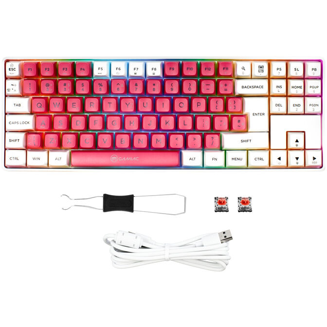 Gamiac TKL90G Gaming-Tastatur Kailh Red RGB image number 6