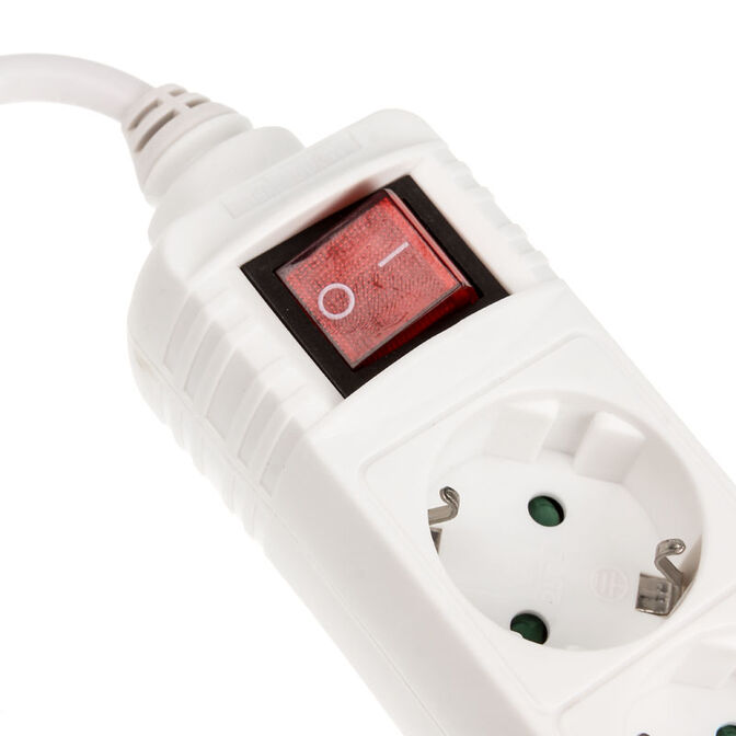 InLine Steckdosenleiste 5-fach mit Schalter Wei&szlig; image number 1