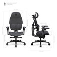 ThunderX3 Flex Pro Gaming Chair Ergonomic Fabric Grey image number null