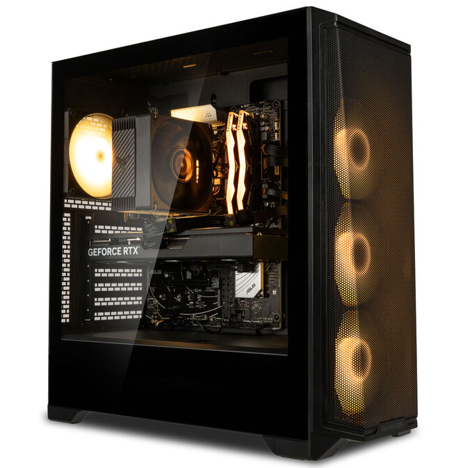 KingForge Gaming-PC Silber, AMD Ryzen 5 9500F, RTX 5060 Ti 16GB, Phanteks Eclipse G370A, without Windows image number 0