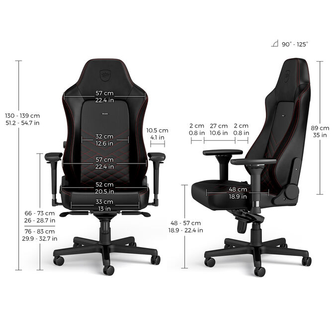noblechairs Hero Gaming Chair Black/Red image number 4