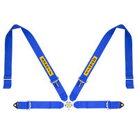 Sabelt Sim Seatbelts Kit, 4-point harness, with mounting kit, compatible with P, S, and X series - blue