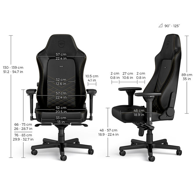 noblechairs HERO Gaming Chair - Black / Gold image number 5