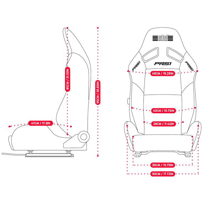 Next Level Racing PRS1 Performance Reclining SimRacing Seat image number 6