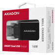 Axagon ACU-DS16 Charger 2x USB-A 16W Schwarz image number null