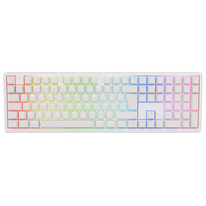 Ducky Zero 6108 Pure White Wireless Keyboard image number 1