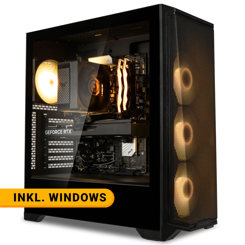 KingForge Gaming-PC Silber, AMD Ryzen 5 9500F, RTX 5060 Ti 16GB, Phanteks Eclipse G370A