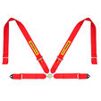 Sabelt Sim Seatbelts, 4-point harness, adjustable, compatible with P, S, and X series - red image number null