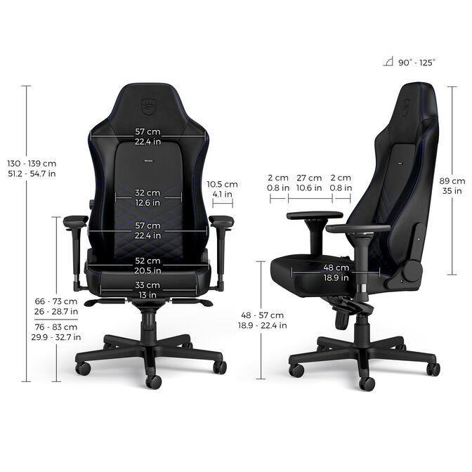 noblechairs HERO Gaming Chair Black Blue image number 4