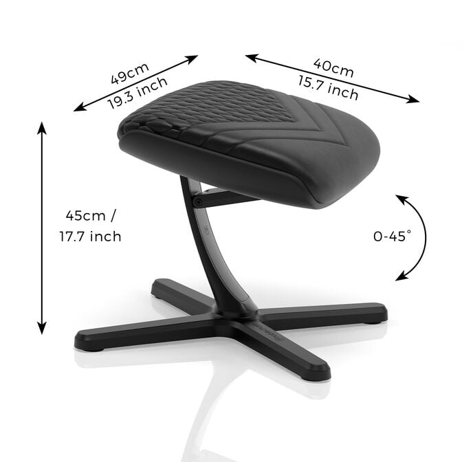 noblechairs Footrest 2 Real Leather Black Footrest image number 4