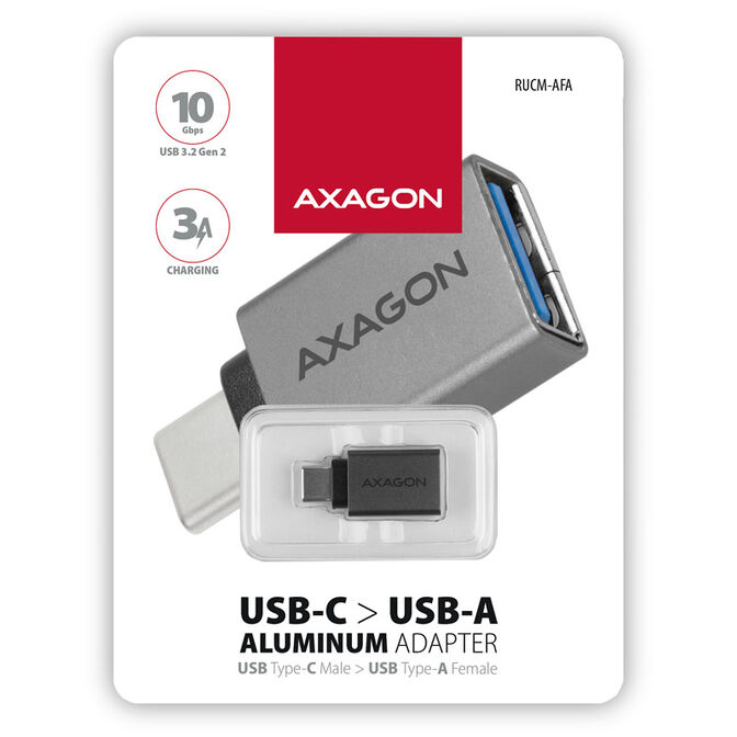 Axagon USB-C auf USB-A Adapter Aluminium image number 6