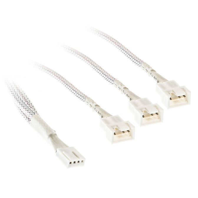 Kolink 1-3 PWM Fan Splitter Cable 35cm braided white image number 0